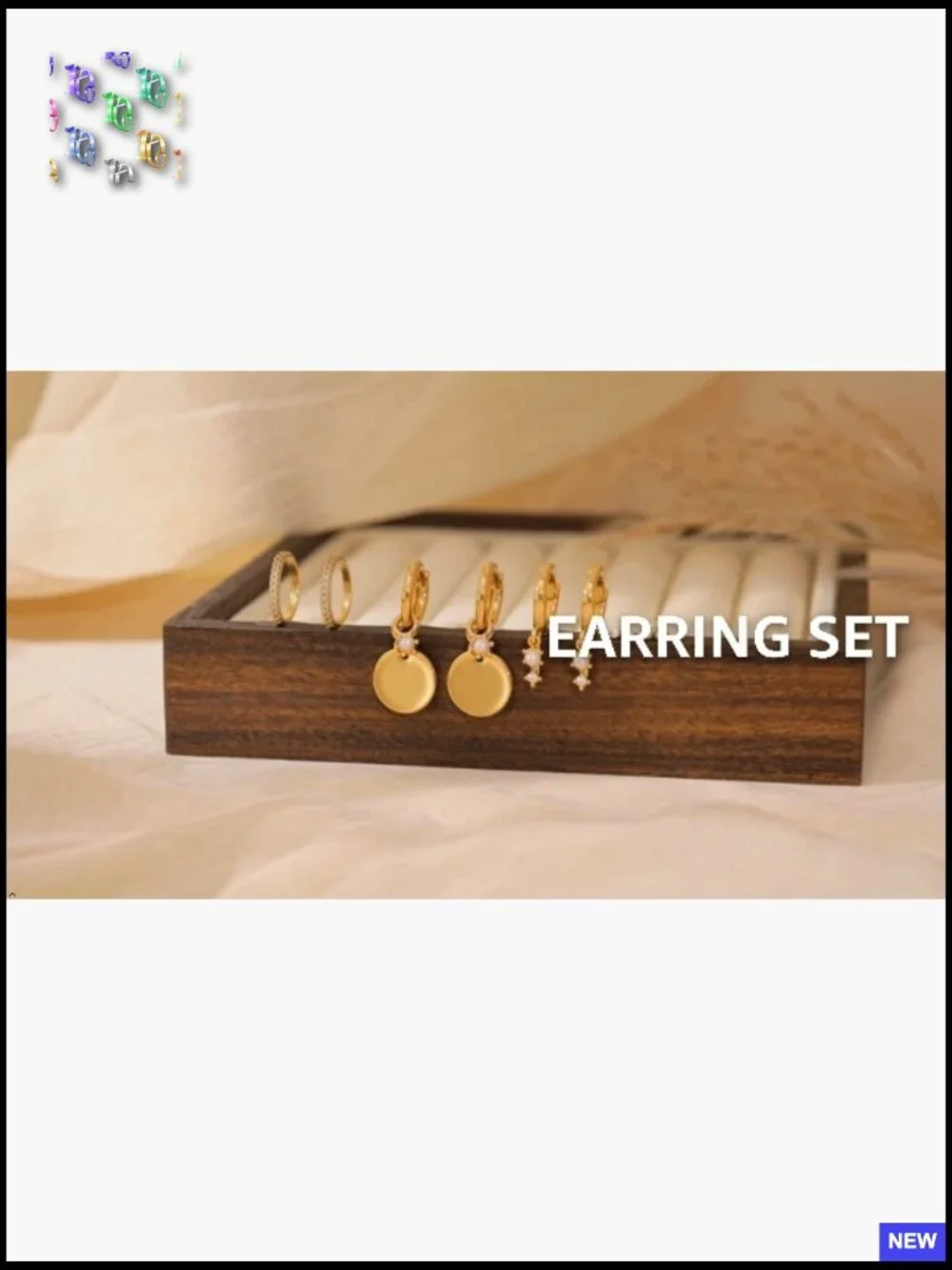 14K Gold Plated Huggie Earrings Stack Set Trendy Dangle Hoop Earrings